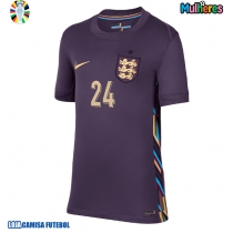 Camisa de Futebol Inglaterra Cole Palmer #24 Equipamento Secundário Mulheres Europeu 2024 Manga Curta
